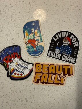 Assorted Graphic Sticker Pack - Colorful Retro Designs